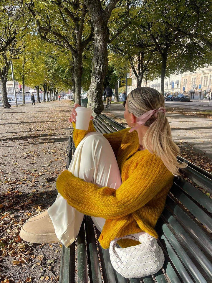 Grace & Jess | Loose Solid Color Long Sleeve Cardigan