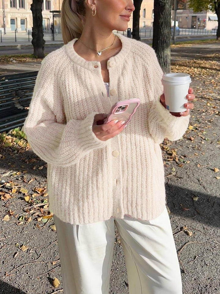 Grace & Jess | Loose Solid Color Long Sleeve Cardigan