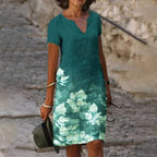 Emrys | Women's Casual V-Neck Floral Midi Dress