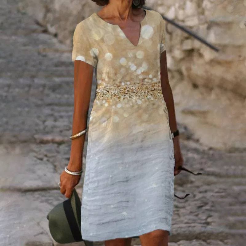 Emrys | Women's Casual V-Neck Floral Midi Dress