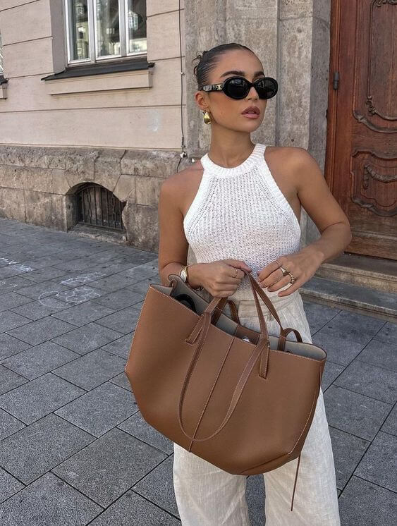 Kezia | Women's Elegant Structured Leather Tote Bag