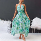 Crescentia | Women's Floral Halter Neck Sundress