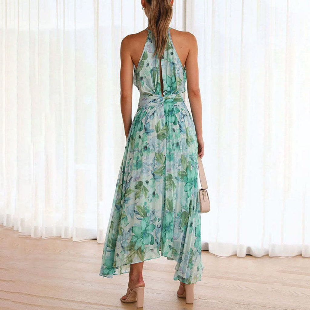 Crescentia | Women's Floral Halter Neck Sundress