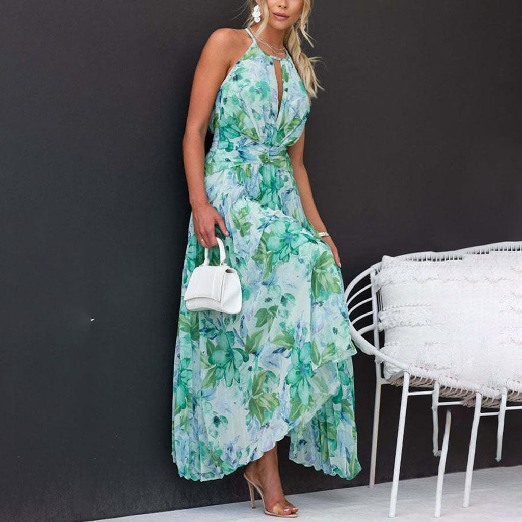 Crescentia | Women's Floral Halter Neck Sundress