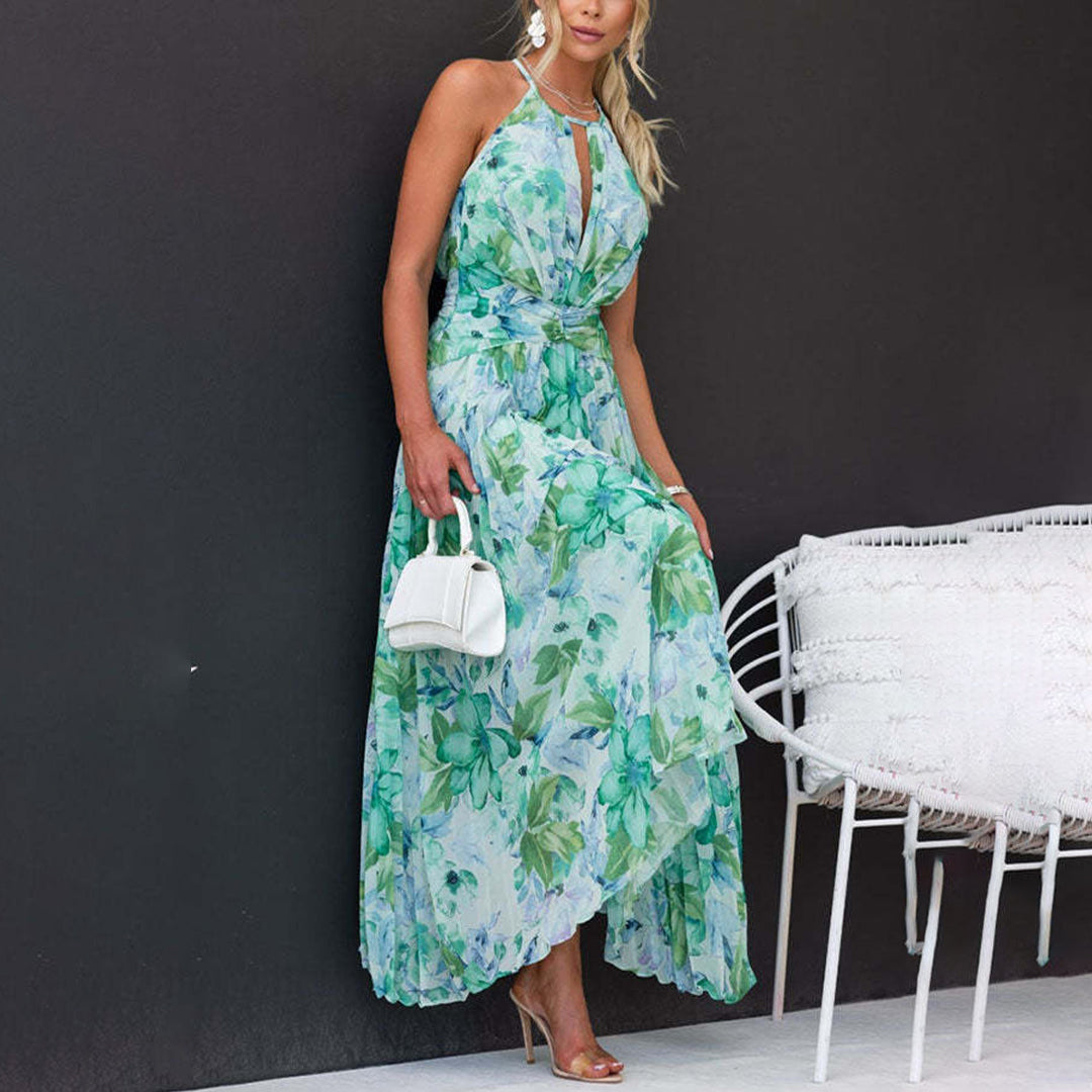 Crescentia | Women's Floral Halter Neck Sundress