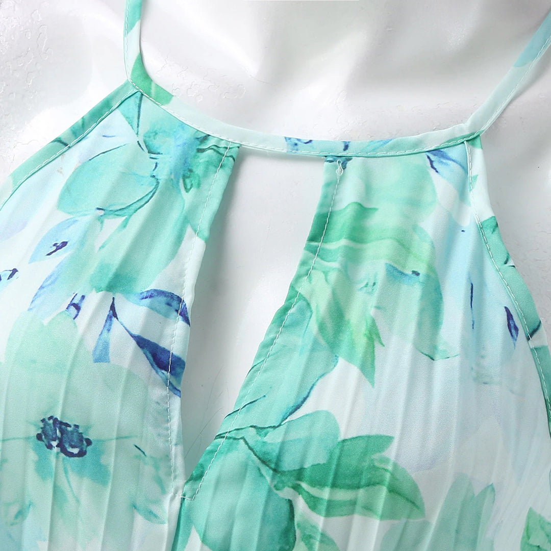 Crescentia | Women's Floral Halter Neck Sundress