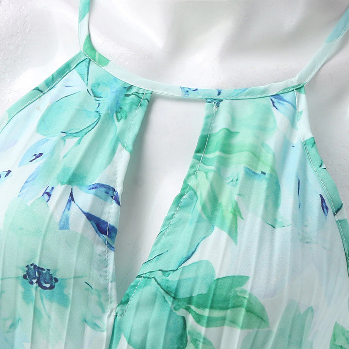 Crescentia | Women's Floral Halter Neck Sundress