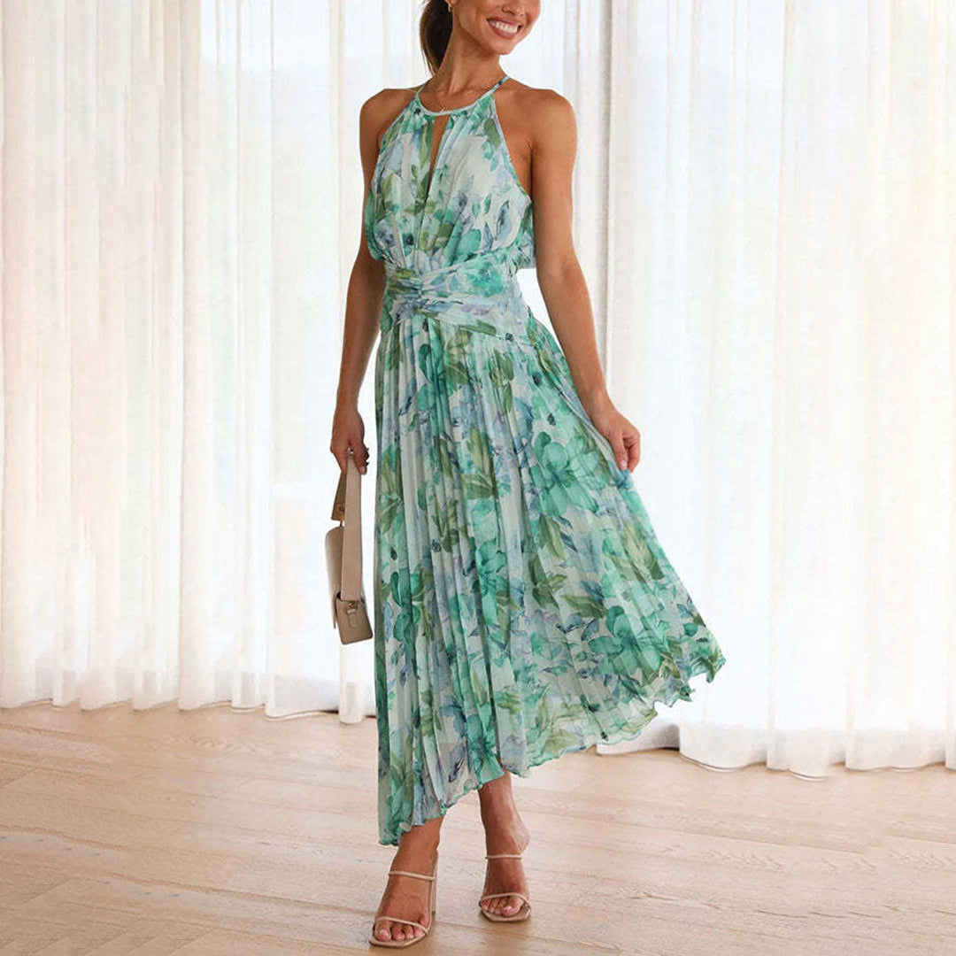 Crescentia | Women's Floral Halter Neck Sundress