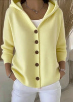 Zoey | Women's Hooded Button Cardigan