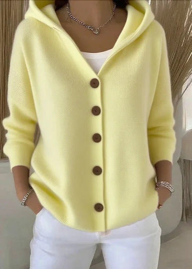Zoey | Women's Hooded Button Cardigan