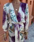 Jana | Women's Floral Print Long Sleeve Wrap Midi Dress