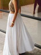 Blair | Women's High Waist Pleated Maxi Skirt