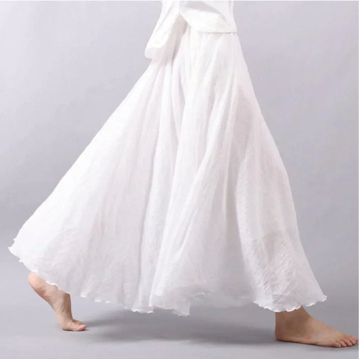 Livia | Women's High-Waisted Flowy Maxi Skirt
