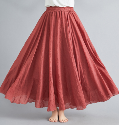Livia | Women's High-Waisted Flowy Maxi Skirt