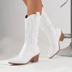Oren | Women's Embroidered Mid-Calf Cowboy Boots