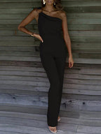 Saoirse | Women's Elegant One Shoulder Jumpsuit