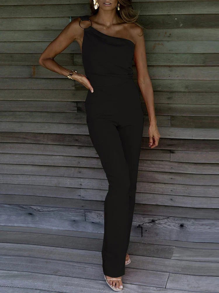 Saoirse | Women's Elegant One Shoulder Jumpsuit