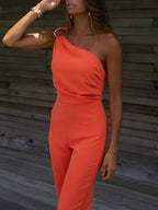 Saoirse | Women's Elegant One Shoulder Jumpsuit