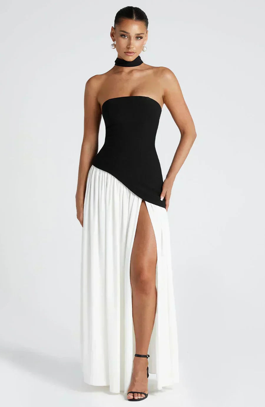 Julia | Asymmetric Maxi Wedding Guest Dress