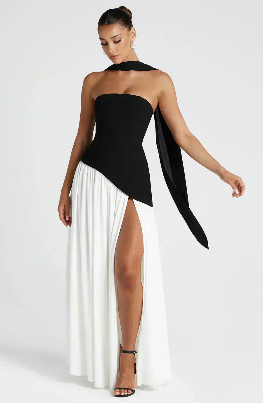 Julia | Asymmetric Maxi Wedding Guest Dress