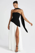 Julia | Asymmetric Maxi Wedding Guest Dress