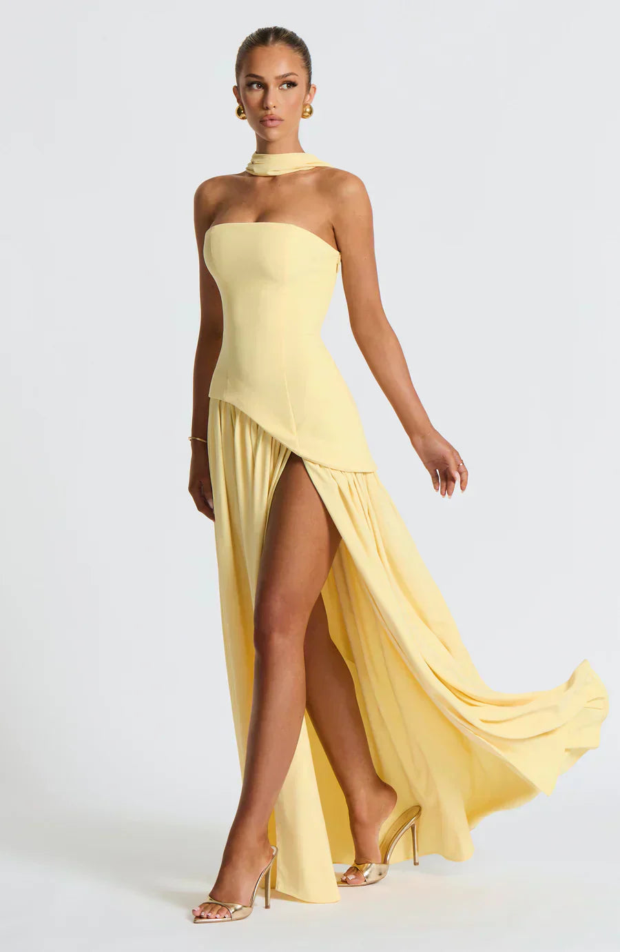 Julia | Asymmetric Maxi Wedding Guest Dress