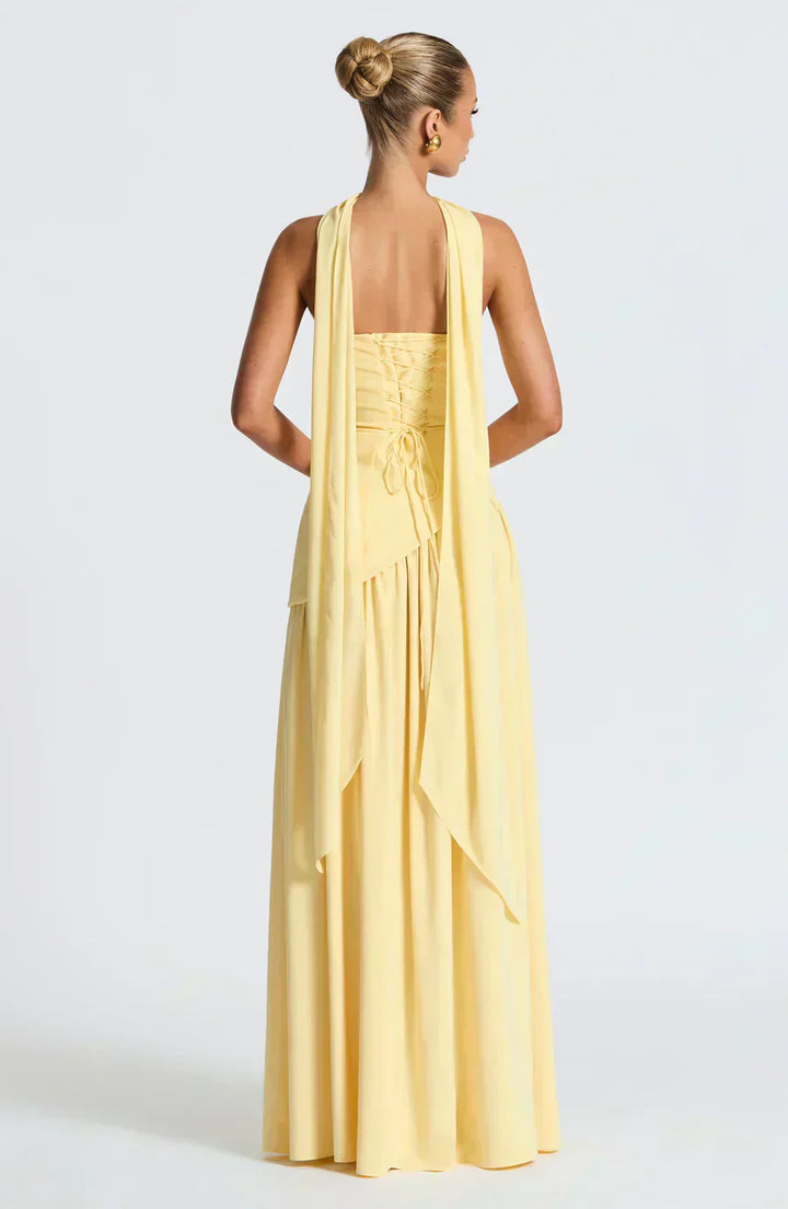 Julia | Asymmetric Maxi Wedding Guest Dress