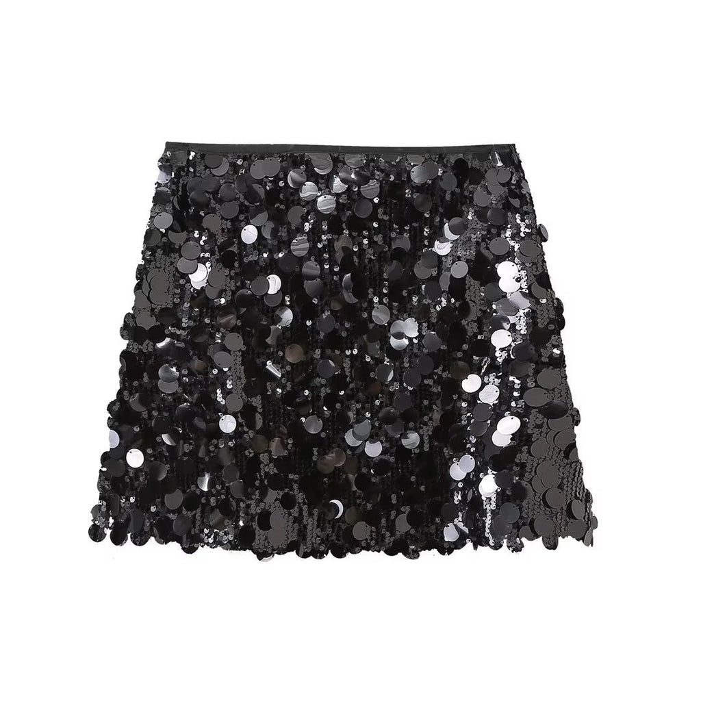 Madoc | Women's High-Waisted Sequin Mini Skirt