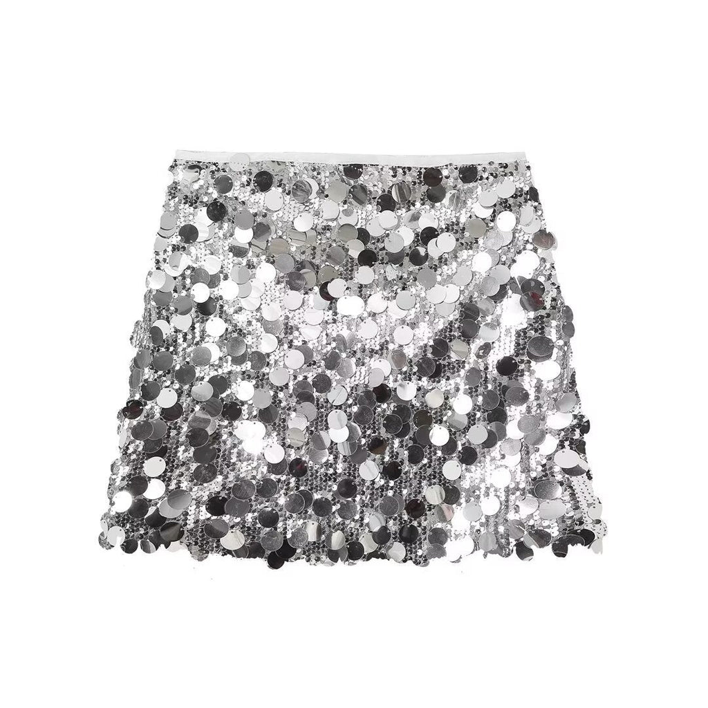 Madoc | Women's High-Waisted Sequin Mini Skirt