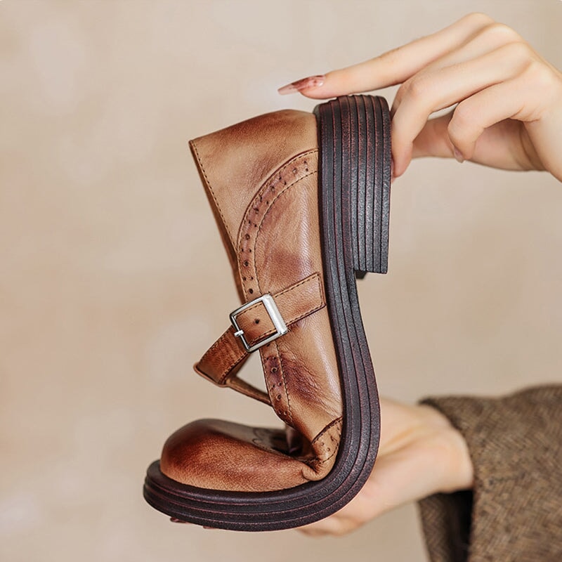 Grace & Jess | Elegant Mary Jane Leather Shoes