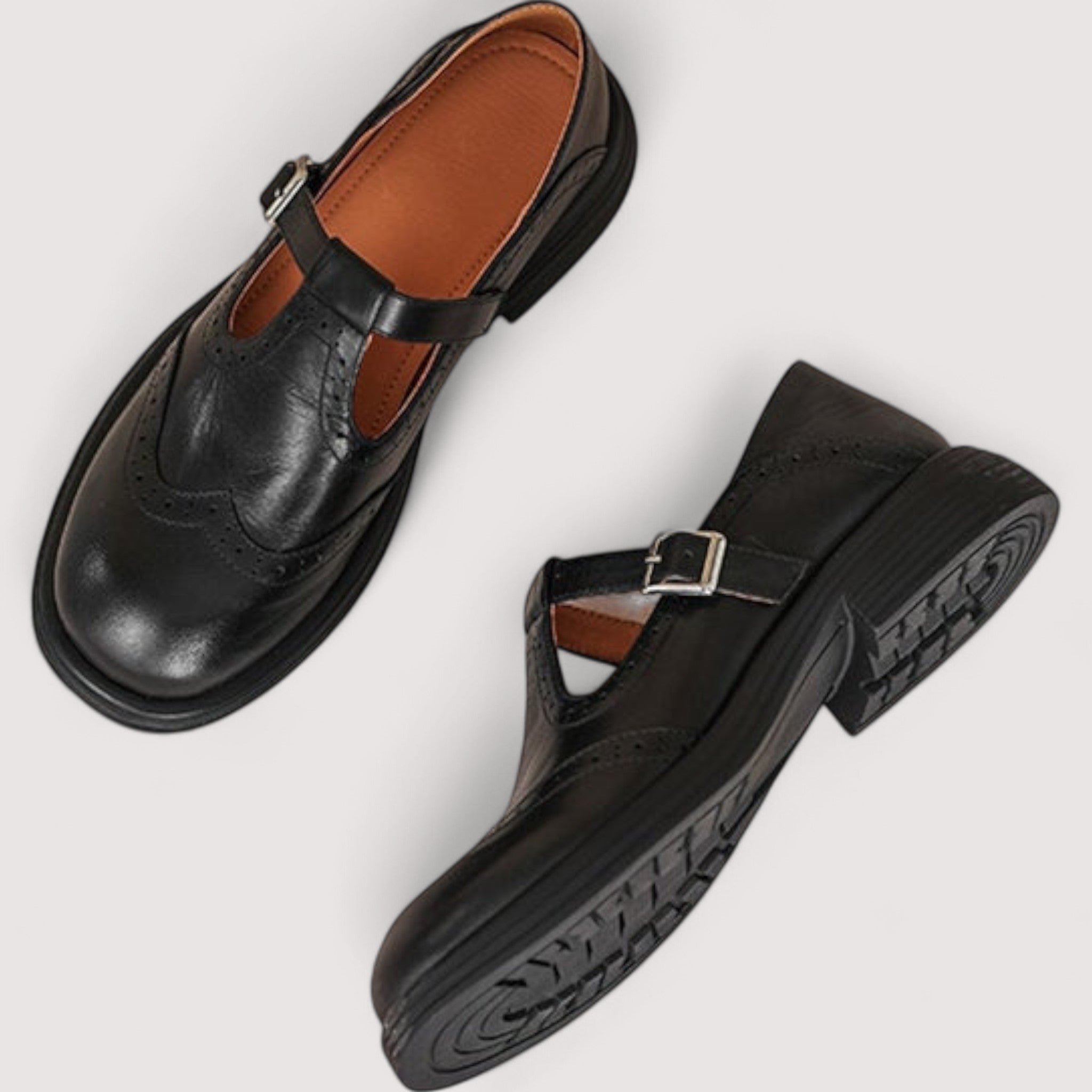 Louisa | Women's Leather Mary Jane Strap Shoes