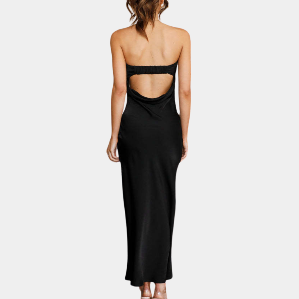 Rohaise | Women's Elegant Strapless Bandeau Maxi Dress