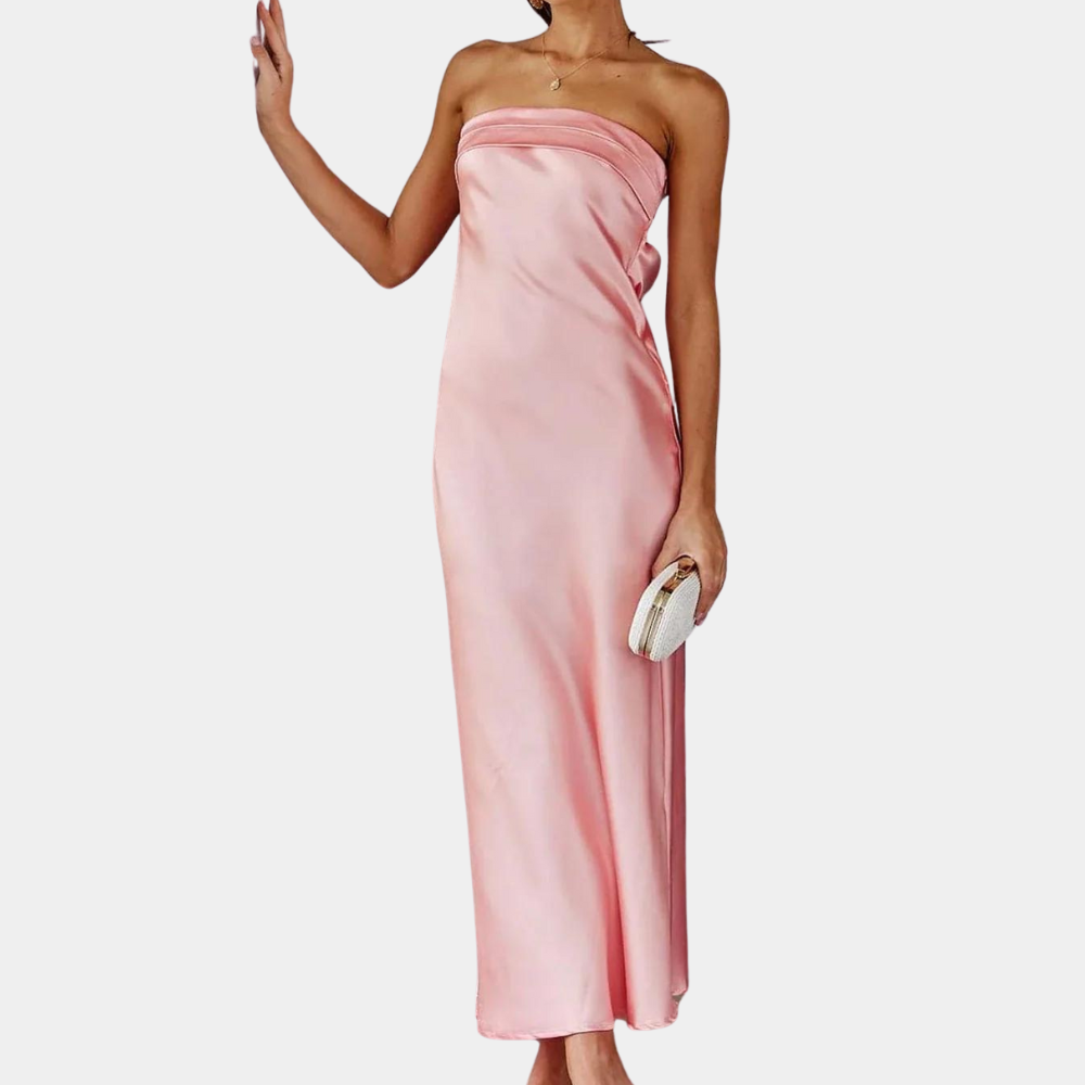 Rohaise | Women's Elegant Strapless Bandeau Maxi Dress