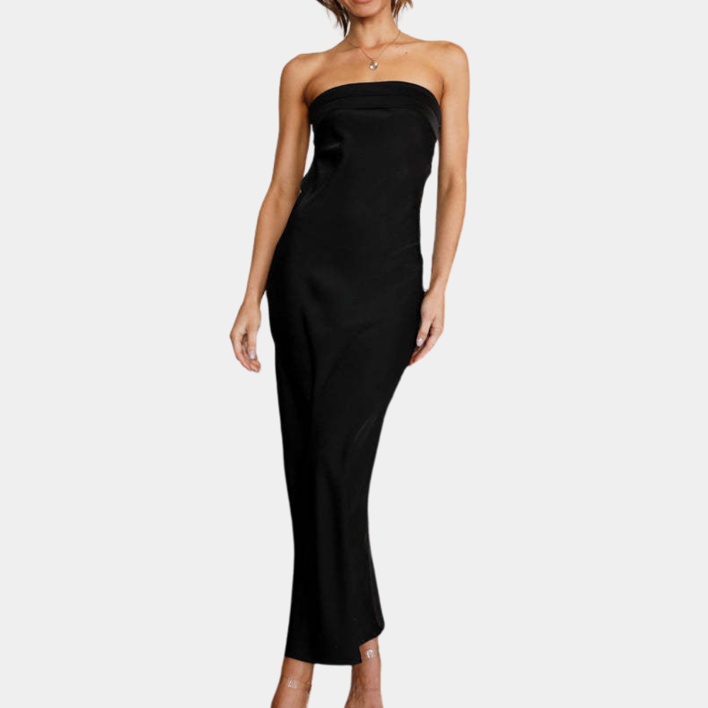 Rohaise | Women's Elegant Strapless Bandeau Maxi Dress