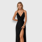 Flint | Women's Elegant Spaghetti Strap Wrap Maxi Dress