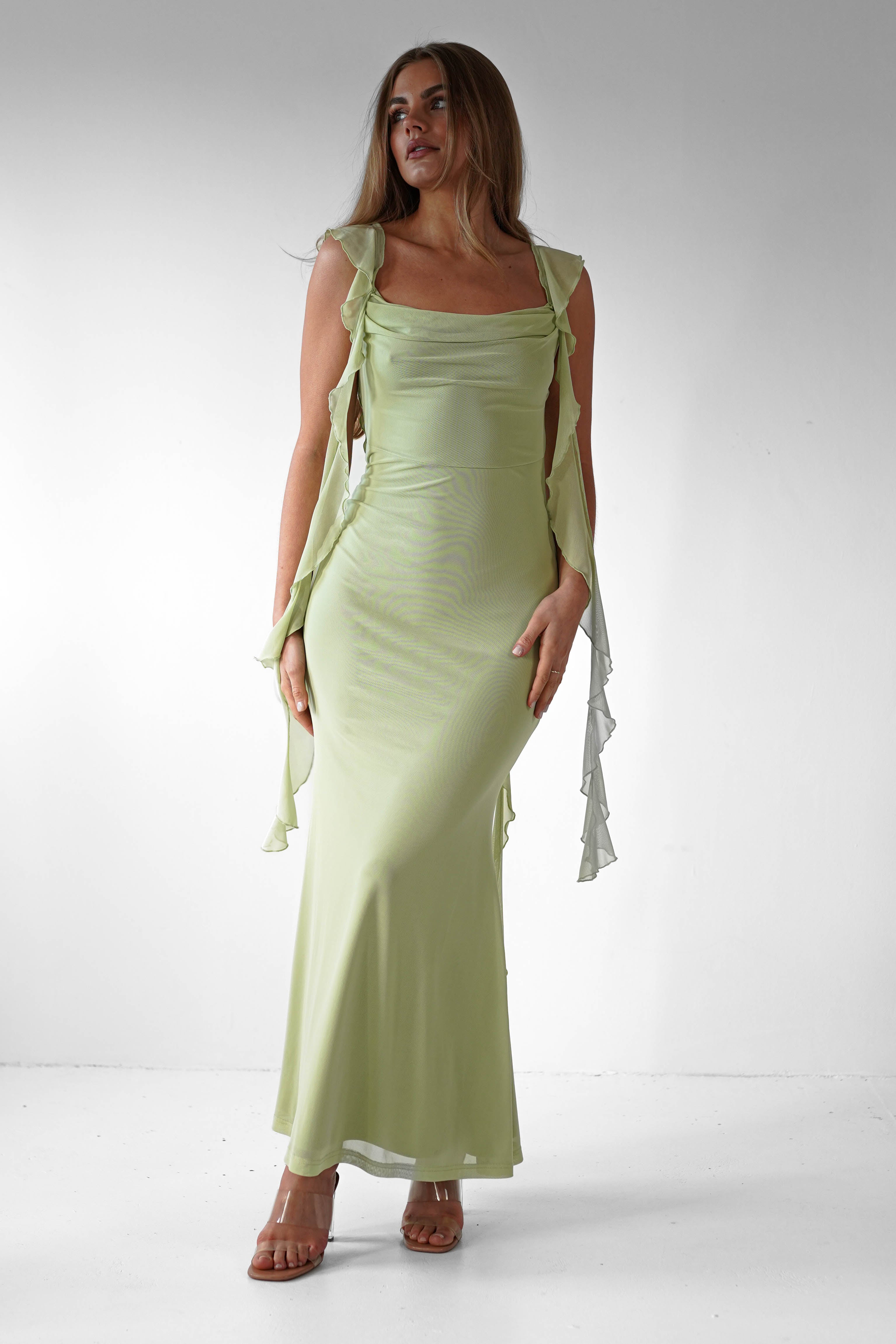 Salma | Women's Ruffle Maxi Prom Dress