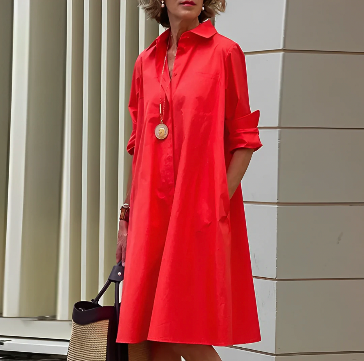Gael | Women's Shirt Summer  Midi Dress