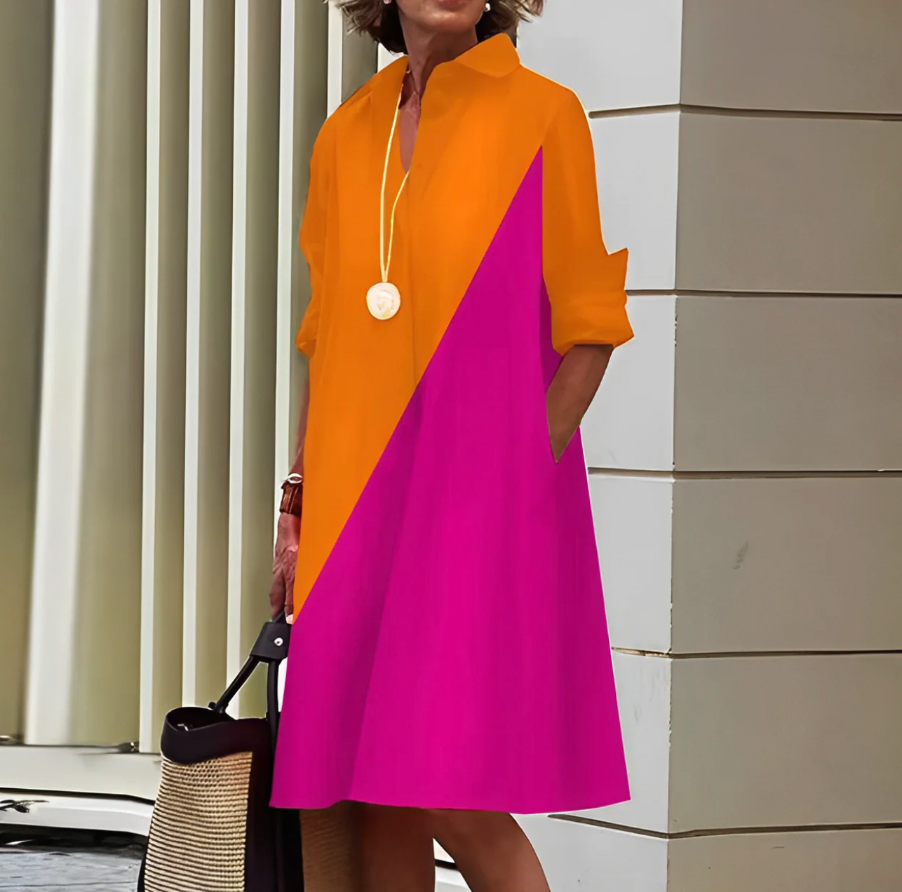 Gael | Women's Shirt Summer  Midi Dress