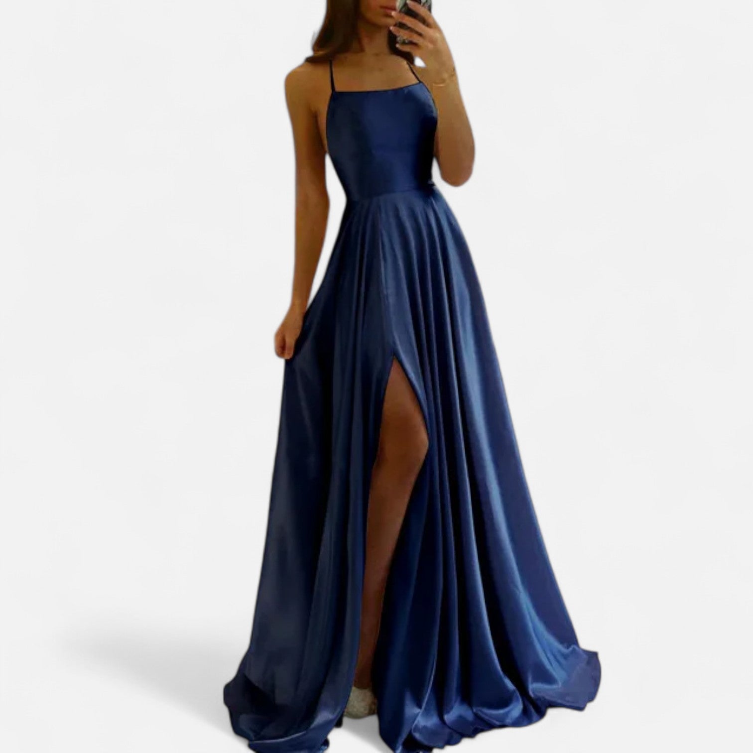 Delphine | Women's Strappy Slit Maxi Dress
