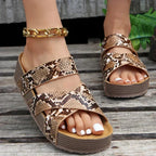 Leocadia | Women's Woven Cross Strap Platform Sandals