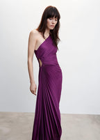 Lorinda | Women's Pleated One Shoulder Midi Dress