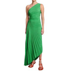 Lorinda | Women's Pleated One Shoulder Midi Dress