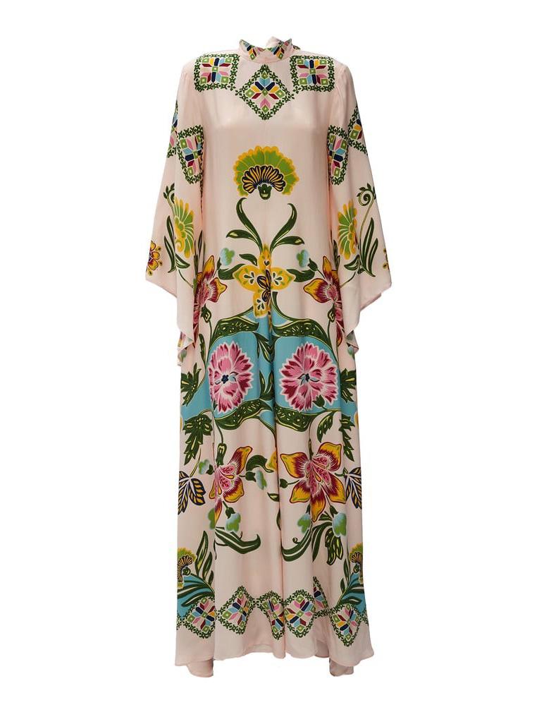 Dorothy | Women's Bold Floral Print Long Sleeve Kaftan Maxi Dress