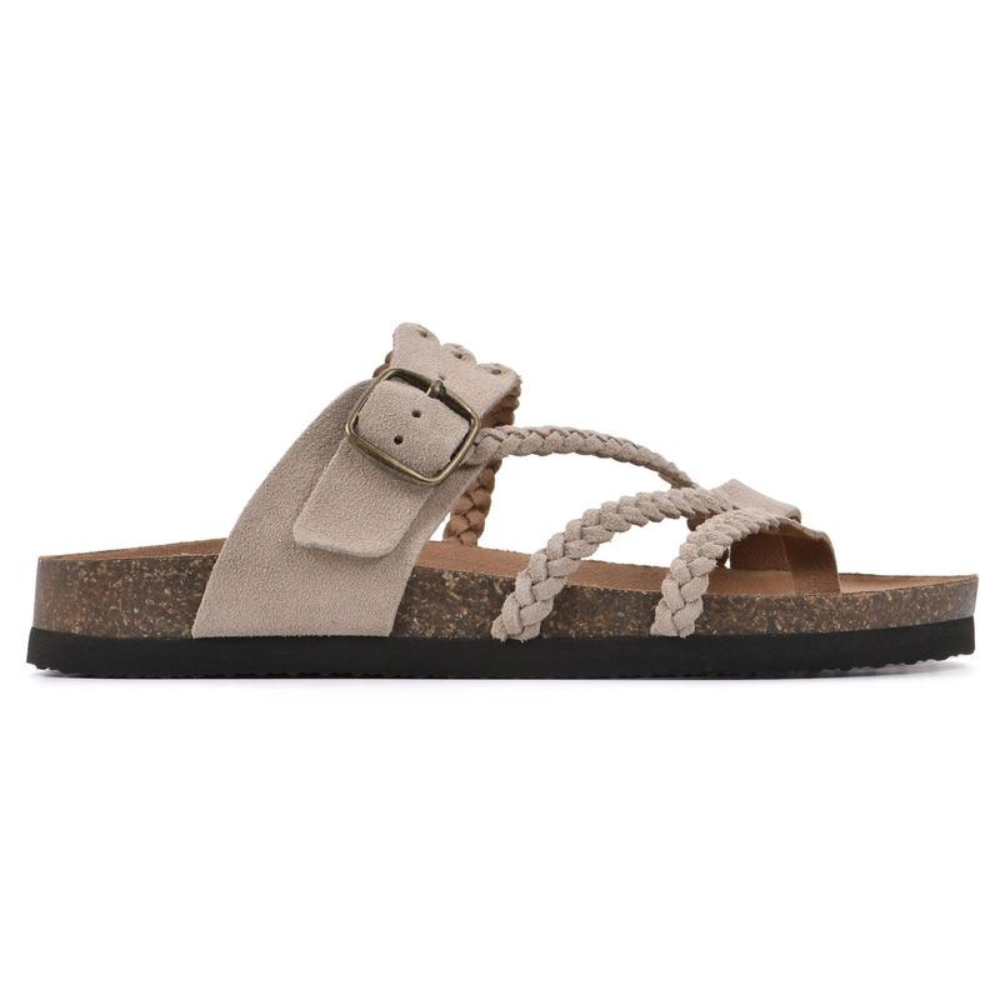 Kaelora | Women's Braided Buckle Slides