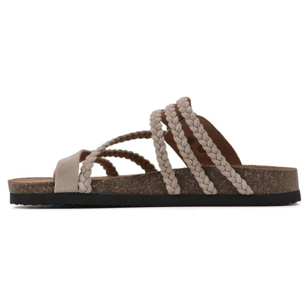 Kaelora | Women's Braided Buckle Slides