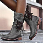 Orvyn | Women's Lace-Up Studded Ankle Boots
