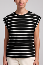 Ossian | Women's Cap Sleeve Crew Neck Relaxed Fit T-Shirt