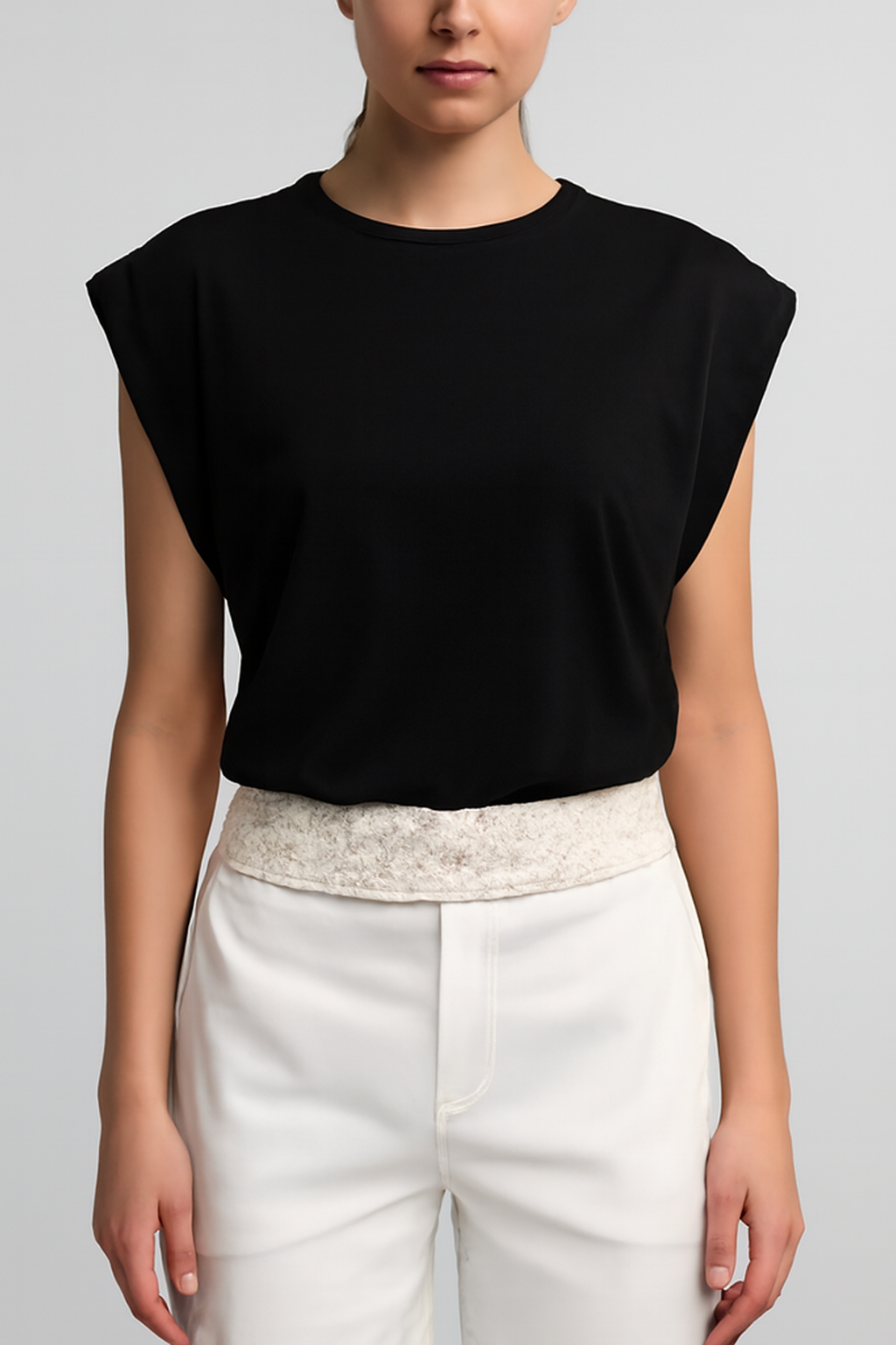 Ossian | Women's Cap Sleeve Crew Neck Relaxed Fit T-Shirt