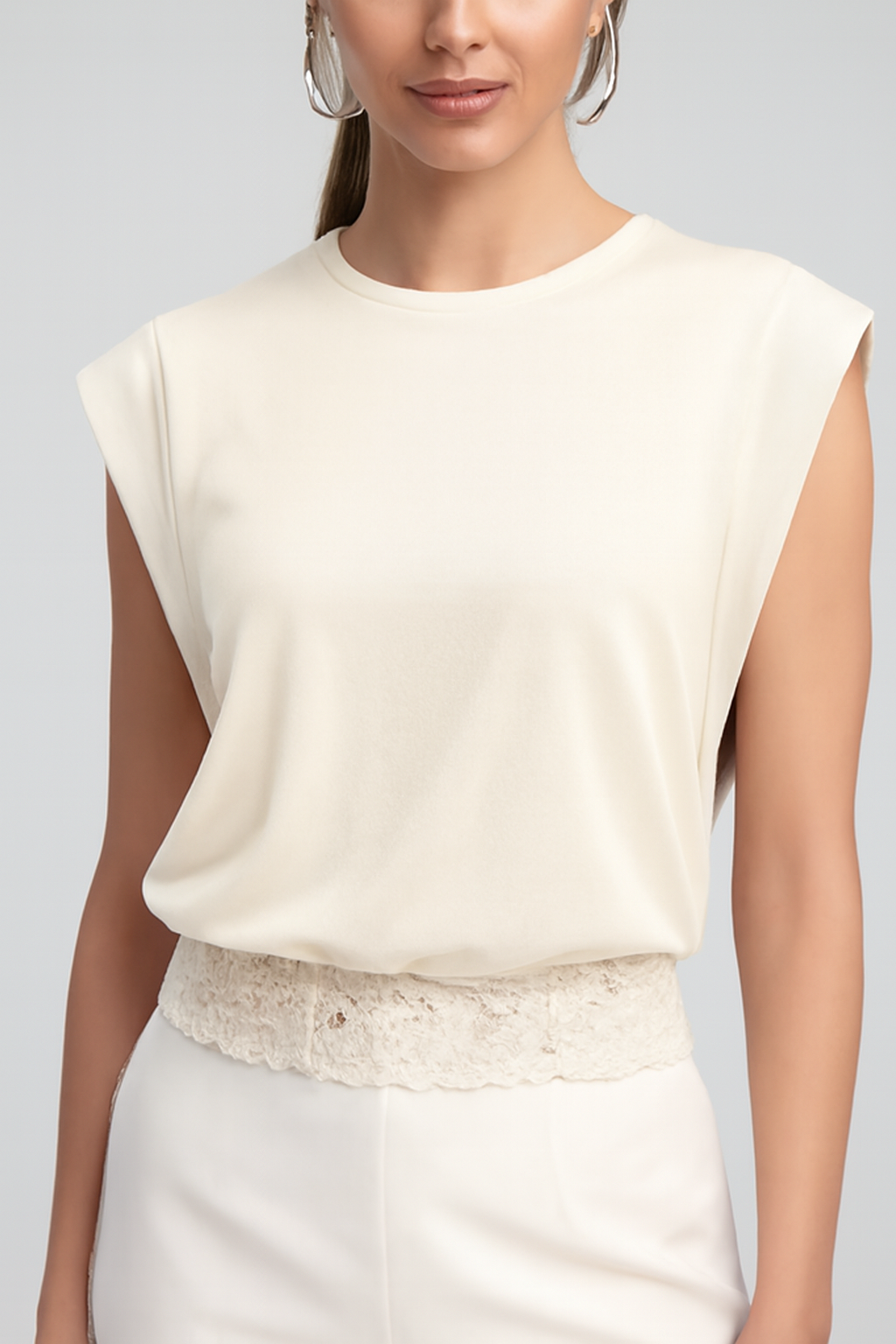 Ossian | Women's Cap Sleeve Crew Neck Relaxed Fit T-Shirt