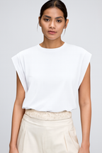 Ossian | Women's Cap Sleeve Crew Neck Relaxed Fit T-Shirt